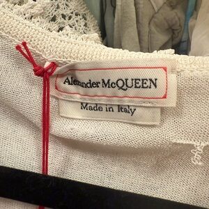 New!  With tags Alexander McQueen Cream Lace Long Sleeve Dress